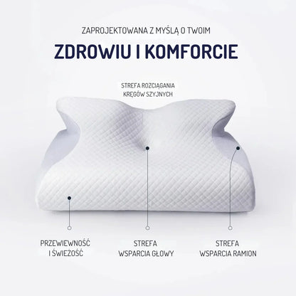 OrtoRest™ - Poduszka ergonomiczna z pianką z pamięcią kształtu